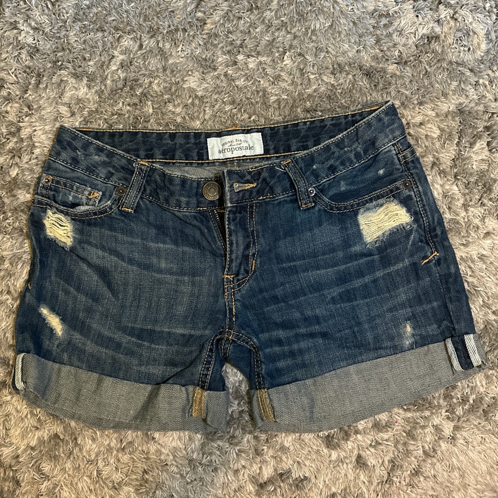 Aeropostale Women's Blue Denim Shorts size 0